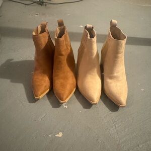 Women's Tan and Brown Ankle Boots